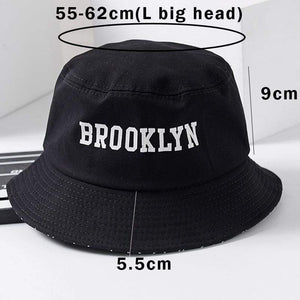 Planet Gates Brooklyn Bucket Hat  Sad Boy Fisherman  Hat Outdoor Travel Hat Fashion Sun Cap for Men Women Bob Panama big  head