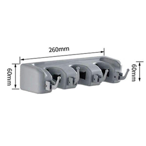 Planet Gates Broom Mop Holder Garage Storage Hooks Wall Mounted Organizer Kitchen Cupboard Ball Slots with Hooks 3 Position