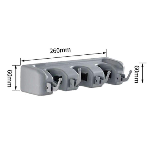 Planet Gates Broom Mop Holder Garage Storage Hooks Wall Mounted Organizer Kitchen Cupboard Ball Slots with Hooks 3 Position
