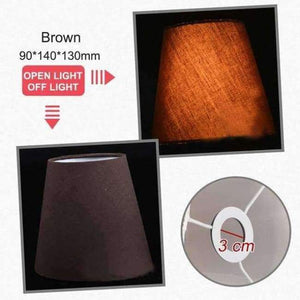 Planet Gates Brown 1 American Simple Style Lamp Shade Flax PVC Lamp Shade for Candle Crystal Chandeliers Wall Lamp Light Shade Abajur 90*140*130mm