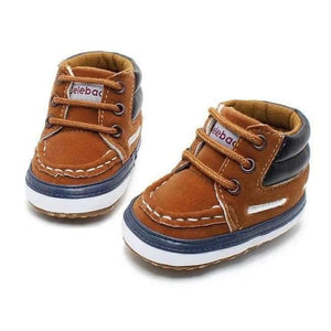 Planet Gates Brown / 1 Autumn Spring Frosted Texture Soft Bottom Toddler Shoes By Hand Baby Shoes Cotton Shoes Keep Warm Lace Up First Walkers