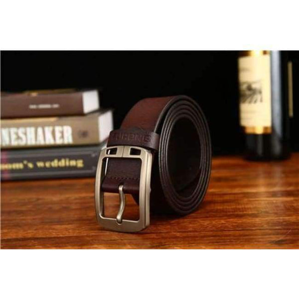 Planet Gates brown / 100cm Leather Belt Men Antique Male Cow Genuine Leather Wide Waist Pin Buckle Fashion Designer Belts For Men Full-grain Leather Belt