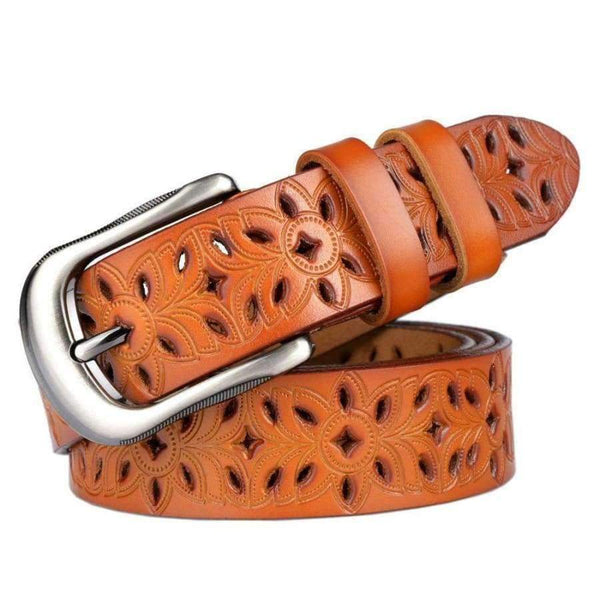 Planet Gates brown / 105cm GEERSIDAN 2018 New genuine leather women belt Design brand hollow decoration belt for women Fashon pin buckle female waistband