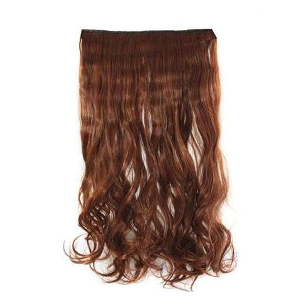 Planet Gates Brown / 10inches 5 clips in hair extension pony tail blonde extensions wavy heat resistant long clip synthetic hairpiece one piece WoodFestival