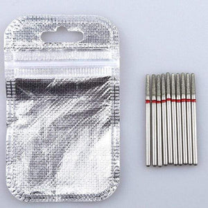 Planet Gates Brown 10PCS Diamond Cutter for Manicure Set Diamond Rotary Burrs Set Nail Drill Bit Set Milling Cutter for Nail Art Pedicure Tool