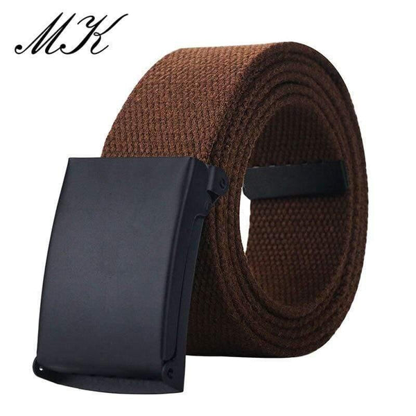 Canvas Belts For Men Military Tactical Male Strap Metal Slider Buckle Men Belts For Jeans Pants