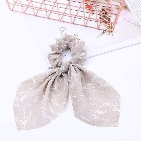 Chiffon Ribbons Hairband Elastic Hair Rope Hair Tie Floral Scrunchie Women Ponytail Holder Rubber Headbands Accessories