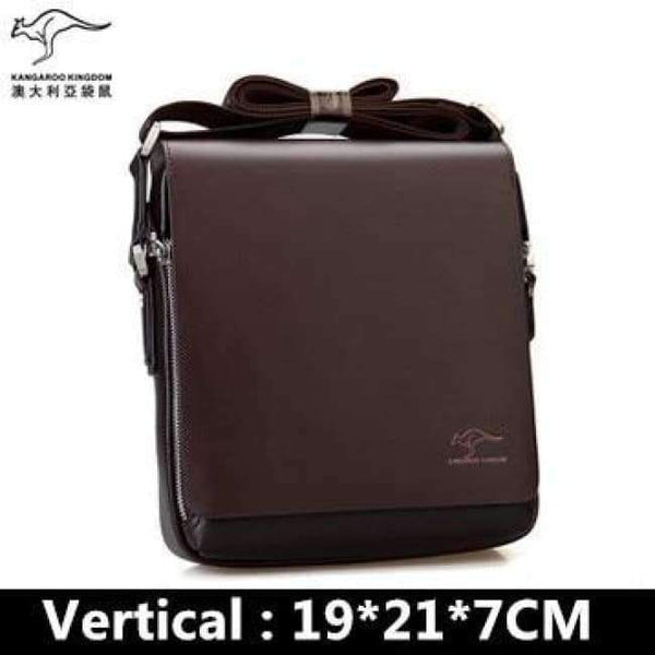 Planet Gates Brown 19x21x7cm / China New Arrived Brand Kangaroo men's messenger bag Vintage leather shoulder bag Handsome crossbody bag Free Shipping