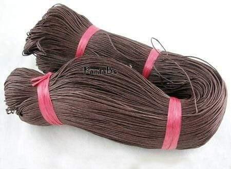 Planet Gates Brown 1mm 400m/bundle Cotton Wax Beading Cord Thread for Necklace  Bracelet Jewelry Making Findings Accessories Hot Discount