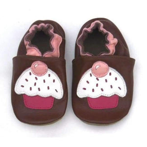 Planet Gates Brown / 2 Guaranteed 100% soft soled Genuine Leather baby shoes / First Walkers free shipping