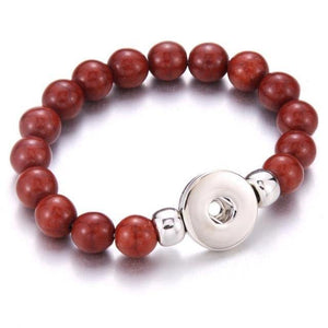 Planet Gates brown 2 Handmade Snap Button Bracelet 10mm Imitation Pearls Beads Snap Jewelry Fit 18mm Snap Button Jewelry Beaded Bracelet