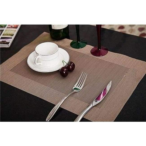 Planet Gates BROWN 2 Pcs/Lot Placemat For Dining Table PVC Placemats For Table Hot Mat Coaster Hot Pad Kitchen Accessories
