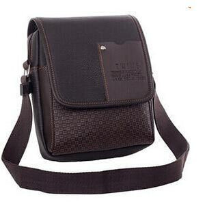 Planet Gates Brown / (20cm<Max Length<30cm) Pu Leather Men Messenger Bag Briefcase shoulder crossbody handbag business bag casual men's travel bag  KY-1