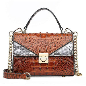 Quality Luxury Alligator Lady Bags New Retro PU Leather Women Single Shoulder Bag Fashion Chain