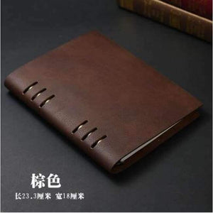 Planet Gates Brown / 235X180 mm A5 Notebook Diary Loose leaf Writing Pads Business Office Spiral Binder 6 Rings Gift School Supplies Travelers Planner