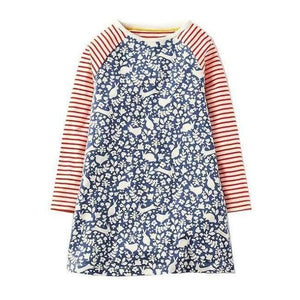 Planet Gates Brown / 2T Girl Dresses Long Sleeve  Brand 100% Cotton Baby Dress Christmas Children Clothes Kids Dress Princess Vestido