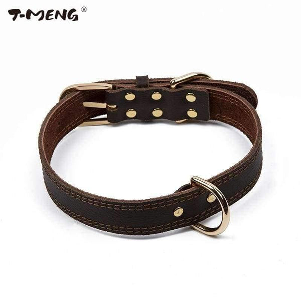 Planet Gates Brown / 3 x 60cm Classic Style Dog Collar Genuine Cow Leather Collars For Small Large Dogs Necklace Pet Products For Animals Supplier
