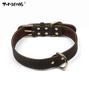 Planet Gates Brown / 3 x 60cm Classic Style Dog Collar Genuine Cow Leather Collars For Small Large Dogs Necklace Pet Products For Animals Supplier