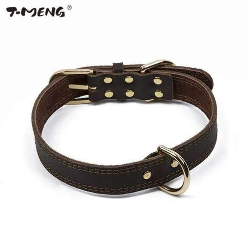 Planet Gates Brown / 3 x 60cm Classic Style Dog Collar Genuine Cow Leather Collars For Small Large Dogs Necklace Pet Products For Animals Supplier
