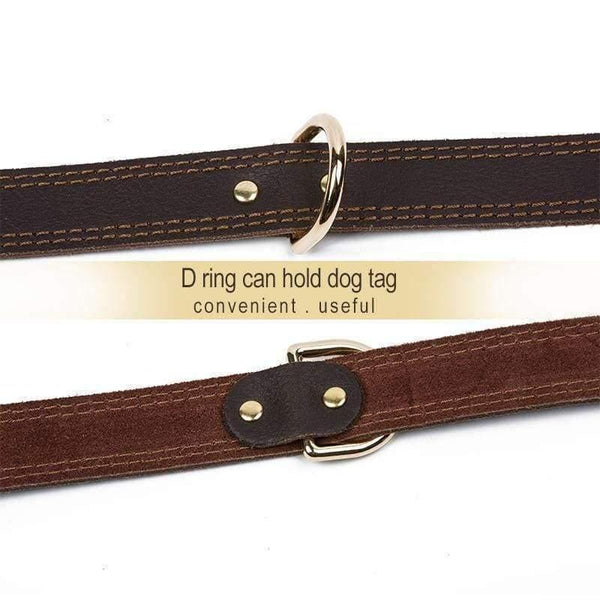 Planet Gates Brown / 3 x 60cm Classic Style Dog Collar Genuine Cow Leather Collars For Small Large Dogs Necklace Pet Products For Animals Supplier