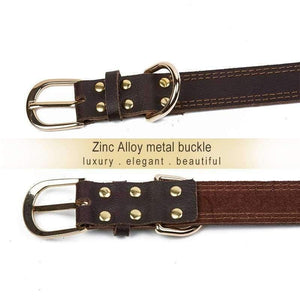 Planet Gates Brown / 3 x 60cm Classic Style Dog Collar Genuine Cow Leather Collars For Small Large Dogs Necklace Pet Products For Animals Supplier