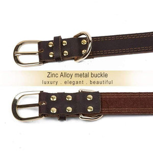 Planet Gates Brown / 3 x 60cm Classic Style Dog Collar Genuine Cow Leather Collars For Small Large Dogs Necklace Pet Products For Animals Supplier