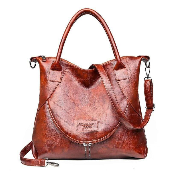 Designer Big Pocket Vintage Soft Leather Luxury Handbags Women Bags Large Ladies Hand Tote Bag
