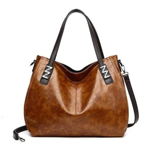 Women Oil Wax Leather Designer Handbags High Quality Shoulder Bags Ladies PU Leather Women Bags