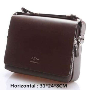 Planet Gates Brown 31x24x8cm / China New Arrived Brand Kangaroo men's messenger bag Vintage leather shoulder bag Handsome crossbody bag Free Shipping