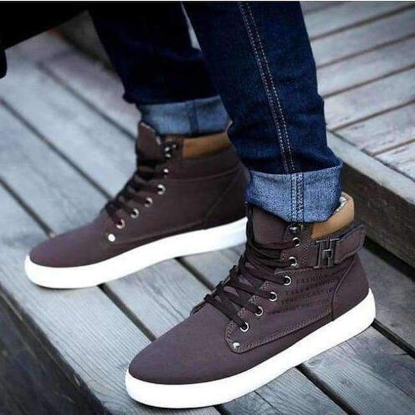 Planet Gates Brown / 41 Dwayne Men's vulcanized shoes Spring/Autumn Men shoes High quality frosted suede casual shoes size 38-47