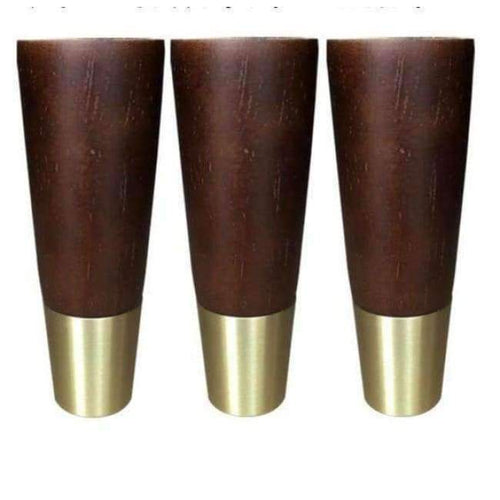 Planet Gates Brown 4PCS/LOT  H:12.5CM  Walnut color log colored brass cabinet sofa feet legs Solid wood furniture foot accessories