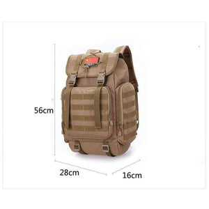 Planet Gates BROWN / 50 - 70L Military Tactical Backpack Army Molle Waterproof Sports Bag Climbing Rucksack for Outdoor Hiking Camping Hunting Backpacks