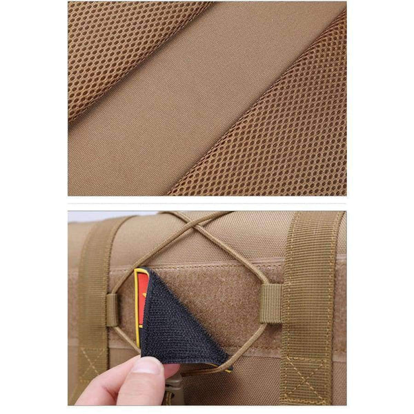 Planet Gates BROWN / 50 - 70L Military Tactical Backpack Army Molle Waterproof Sports Bag Climbing Rucksack for Outdoor Hiking Camping Hunting Backpacks