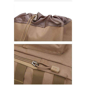 Planet Gates BROWN / 50 - 70L Military Tactical Backpack Army Molle Waterproof Sports Bag Climbing Rucksack for Outdoor Hiking Camping Hunting Backpacks