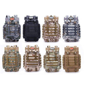 Planet Gates BROWN / 50 - 70L Military Tactical Backpack Army Molle Waterproof Sports Bag Climbing Rucksack for Outdoor Hiking Camping Hunting Backpacks