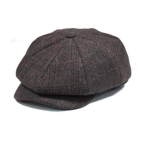 Planet Gates Brown / 56-59cm Fibonacci 2018 New Brand Quality Wool Plaid Beret Hats For Men Caps Autumn Winter Dad Newsboy Hat