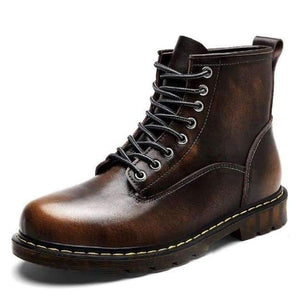 Planet Gates brown / 6.5 Vancat High Quality Genuine leather Autumn Men Boots Winter Waterproof Ankle Boots  Martin Boots Outdoor Working Boots Men Shoes