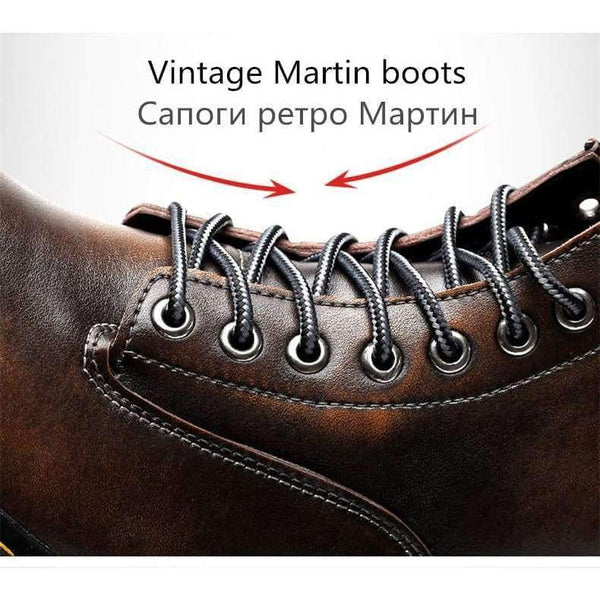Planet Gates brown / 6.5 Vancat High Quality Genuine leather Autumn Men Boots Winter Waterproof Ankle Boots  Martin Boots Outdoor Working Boots Men Shoes