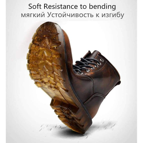 Planet Gates brown / 6.5 Vancat High Quality Genuine leather Autumn Men Boots Winter Waterproof Ankle Boots  Martin Boots Outdoor Working Boots Men Shoes