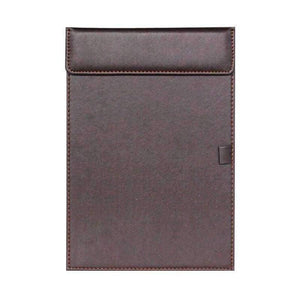 Planet Gates Brown A4 Office School Supplies Notebooks Writing Pads Clipboard PU Leather Business Financial School Plastic Signature Book High End