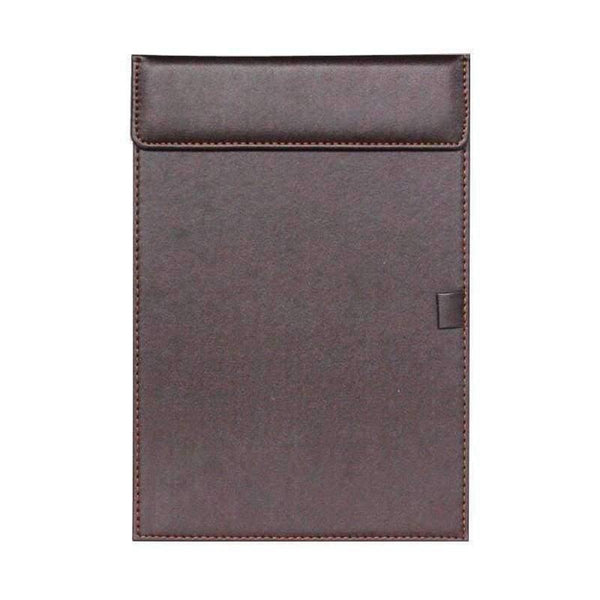 Planet Gates Brown A4 Office School Supplies Notebooks Writing Pads Clipboard PU Leather Business Financial School Plastic Signature Book High End