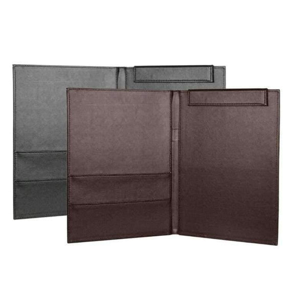 Planet Gates Brown A4 Office School Supplies Notebooks Writing Pads Clipboard PU Leather Business Financial School Plastic With Internal Bag Black