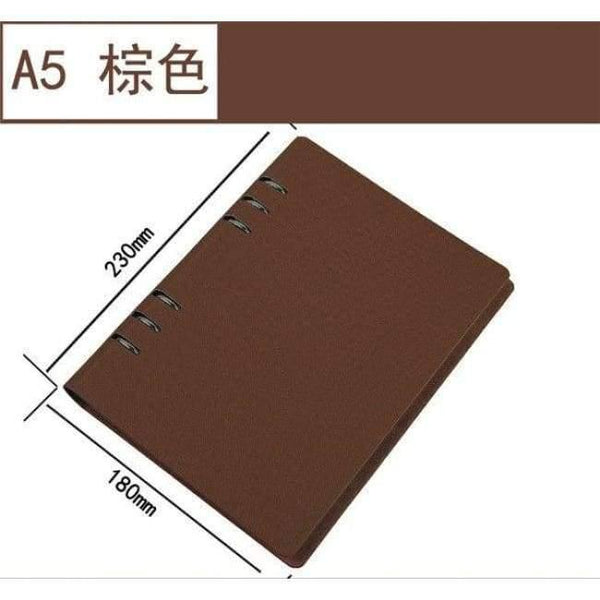 Planet Gates brown / A5 A5 Dokibook Spiral Notebook Leather Cover Organizer Writing Pads LOGO Customized Notebooks And Agenda Planner Journal Book