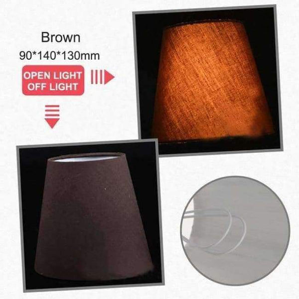 Planet Gates Brown American Simple Style Lamp Shade Flax PVC Lamp Shade for Candle Crystal Chandeliers Wall Lamp Light Shade Abajur 90*140*130mm