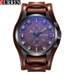 Planet Gates brown Analog sports Men Watches Fashion Creative Quartz Leather Strap Wristwatch Date Male Clock Reloj Hombre