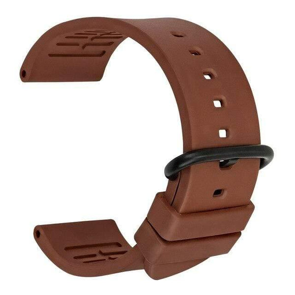 Planet Gates Brown  B / 22mm 20mm 22mm 24mm fluororubber rubber watchbands orange sports smart watch band strap watch accessories bracelet belt