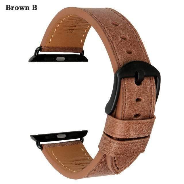 Planet Gates Leather Watch Strap Replacement For Apple Watch Band 44mm 40mm 42mm 38mm Series 4 3 2 1 iWatch Watchband