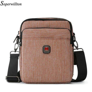 Planet Gates Brown Bag / M 18x14.5x10cm Men's Bag USB charging Shoulder Crossbody Bags Water-resistent Oxford Travel Bags Zipper Belt Bag Male #1042