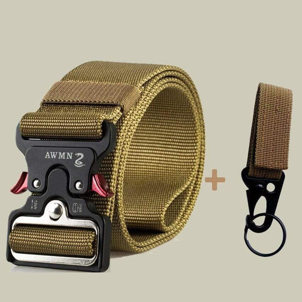 4.8CM Width Men Belt Nylon Tactical Army Belt For Trousers Metal Buckle Canvas Belts Outdoor Training Black Military Waist Belt
