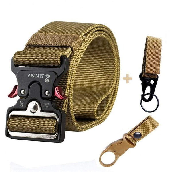 4.8CM Width Men Belt Nylon Tactical Army Belt For Trousers Metal Buckle Canvas Belts Outdoor Training Black Military Waist Belt